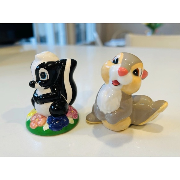 Vintage Set Walt Disney THUMPER & FLOWER from Movie Bambi Hand Painted Figurines - Picture 2 of 6